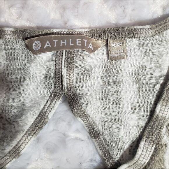 Athleta tie-dye grey/white XSP breezy racerback tank top - Picture 3 of 3